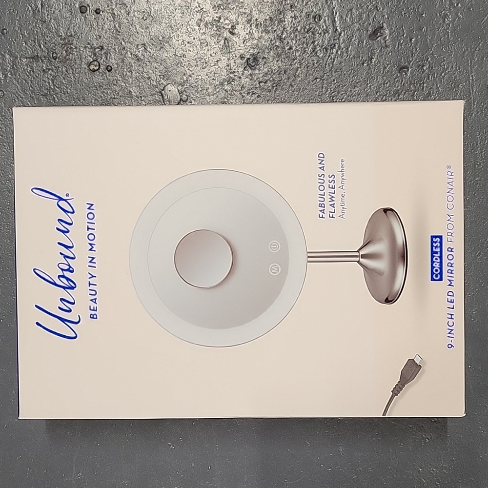 Conair Unbound Rechargeable LED Mirror - 10x Spot Magnification